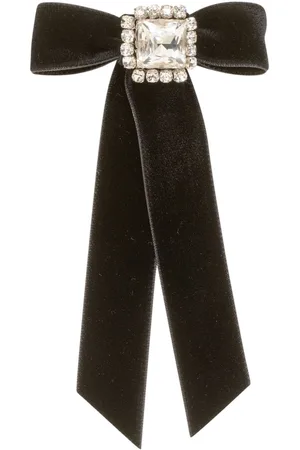 Jennifer Behr Zelina crystal-embellished velvet hair clip