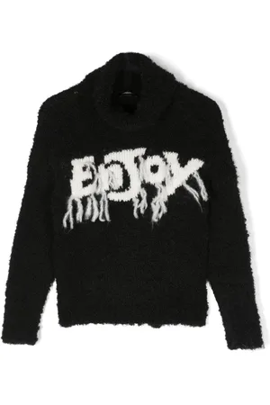 MONNALISA High-neck chunky-knit wool sweater