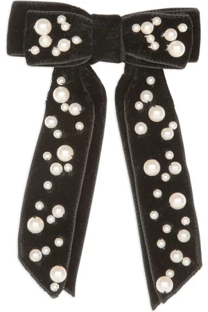 Jennifer Behr Teagan pearl-embellished bow barette