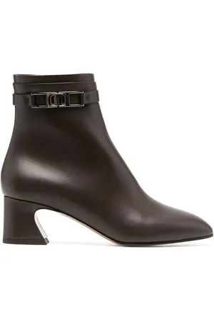 Salvatore Ferragamo Rego 55 logo-plaque ankle boots