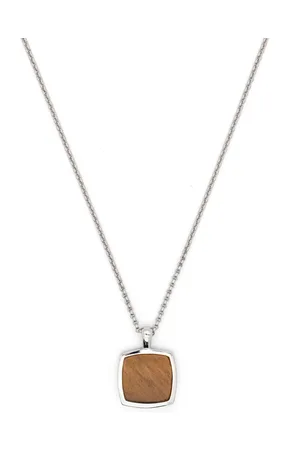 TOM WOOD Cushion Pendant Tiger Eye necklace