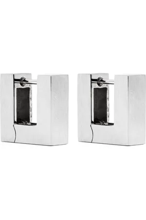 TOM WOOD Small Satin square hoop earrings