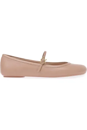 Gianvito Rossi Carla leather ballerina shoes