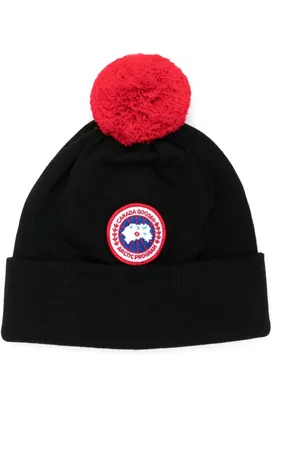 Canada Goose Logo-patch pompom wool beanie
