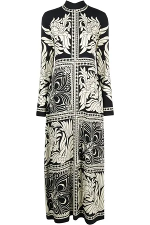 La DoubleJ Halle plac??e-print maxi dress