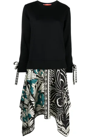 La DoubleJ Arcade layered-design midi dress