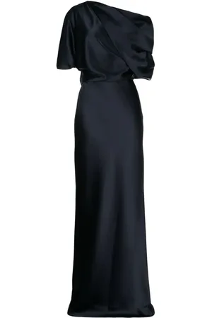 Amsale Off-shoulder draped-detail gown