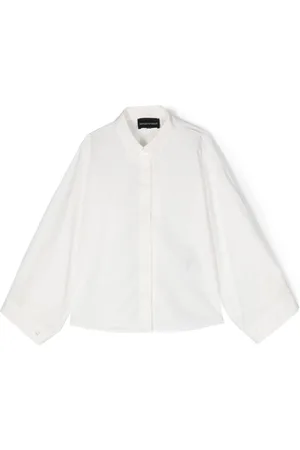 Emporio Armani Wide-sleeve cotton poplin shirt