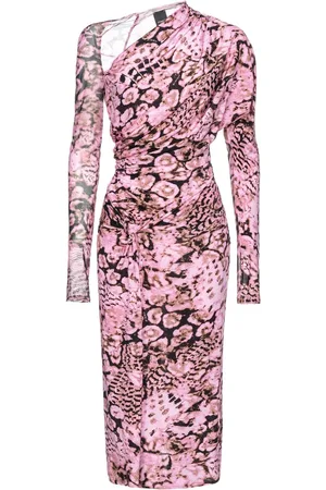 Pinko Floral-print gathered midi dress