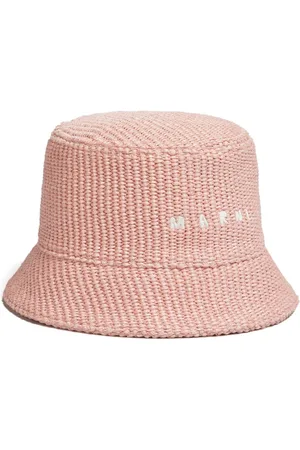 Marni Logo-embroidered woven bucket hat