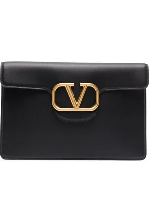 VALENTINO GARAVANI Loc?? leather clutch bag