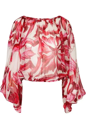 Dolce & Gabbana Majolica print silk blouse