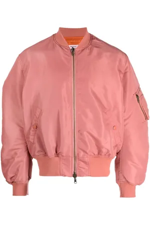 People by Pantaloons Pink Cotton Regular Fit Quilted Bomber Jacket