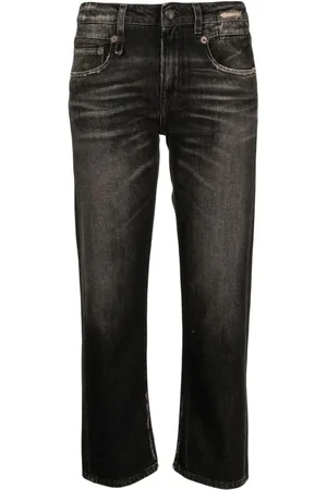 R13 Distressed cropped jeans