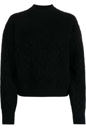Emporio Armani Patterned-intarsia crew-neck jumper