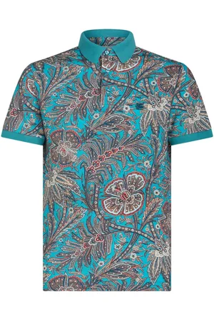 Etro Floral-print cotton polo shirt