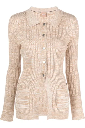 HUGO BOSS M??lange-effect button-up cardigan