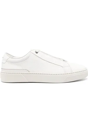 HUGO BOSS Logo-plaque leather sneakers