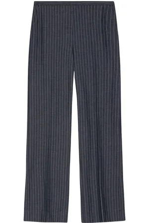 Ganni Striped straight trousers