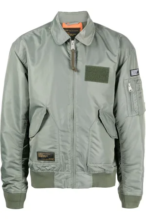 Izzue Logo-embroidered bomber jacket