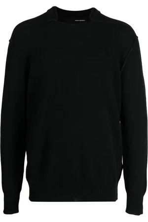 ISABEL BENENATO Split-neck long-sleeve jumper