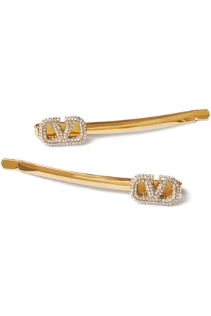 VALENTINO GARAVANI VLogo Signature crystal-embellished hair clips