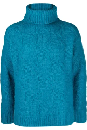 PT Torino Roll-neck cable-knit jumper