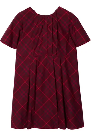 Burberry Checked cotton pleated dress