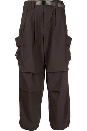 Spoonyard Logo-appliqu?? belted cargo trousers