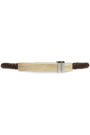 Salvatore Ferragamo Logo-engraved braided bracelet