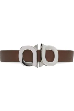 Salvatore Ferragamo Gancini-buckle leather bracelet
