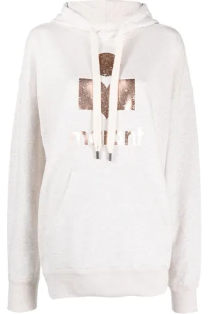 Isabel Marant Mansel logo-print drop-shoulder hoodie