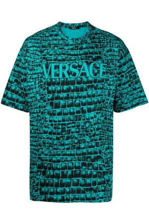 VERSACE Coccodrillo-print cotton T-shirt
