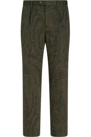 Etro Paisley-jacquard straigh-leg trousers