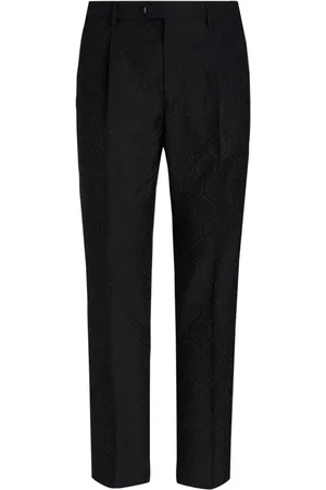 Etro Paisley-jacquard straigh-leg trousers