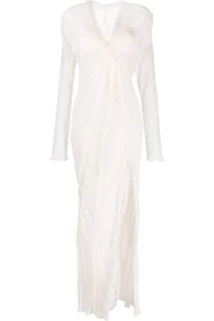 RACHEL GILBERT Semi-sheer silk maxi dress