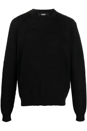 VERSACE Barocco-motif textured jumper