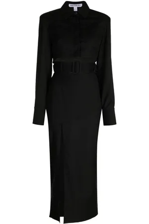 MATÉRIEL by Aleksandre Akhalkatsishvili Cut out-detail belted wool dress