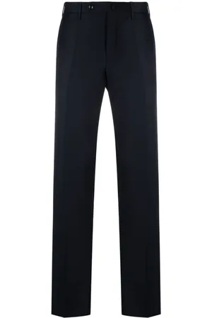 Black watch tartan pair of regular fit wool trousers – Rota SRL