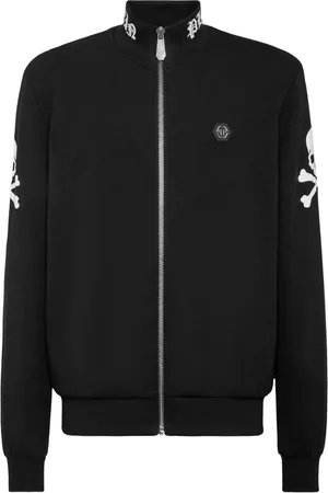 Philipp Plein Embroidered zip-up hoodie