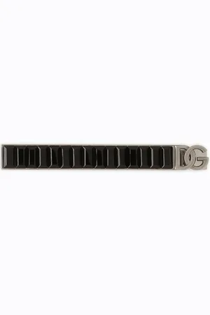 Dolce & Gabbana Logo-plaque crystal-embellished tie clip