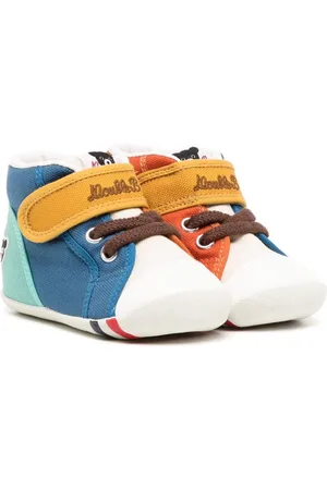Miki House Colour-block touch-strap sneakers