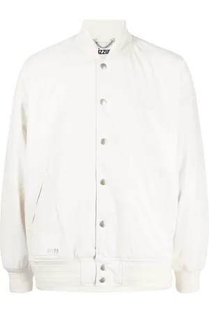 Izzue Logo-embroidered panelled bomber jacket