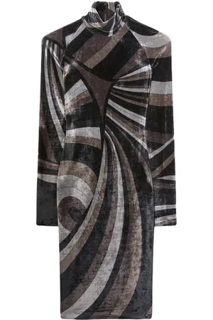 Puccini Iride-print midi dress