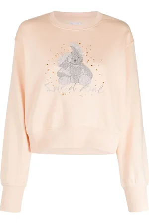 Izzue Bunny-embroidered crew-neck sweatshirt