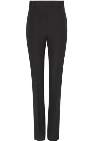 Salvatore Ferragamo Pressed-crease virgin wool tailored trousers