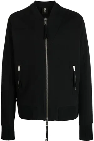 THOM KROM Band-collar zip-up bomber jacket