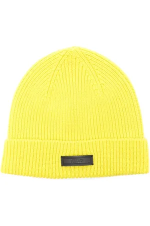 VERSACE Logo-patch wool beanie