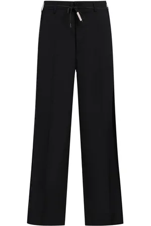 Marni Satin-stripe trim trousers