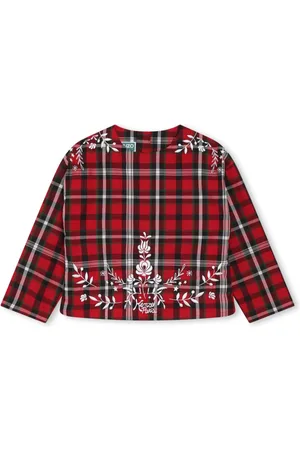 Kenzo Festive floral-embroidered blouse